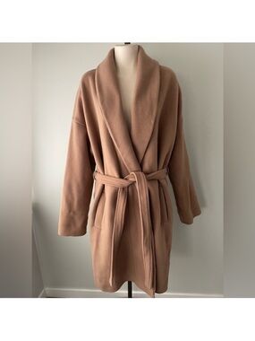 GAP Camel Shawl Collar Belted Coat Large Tall